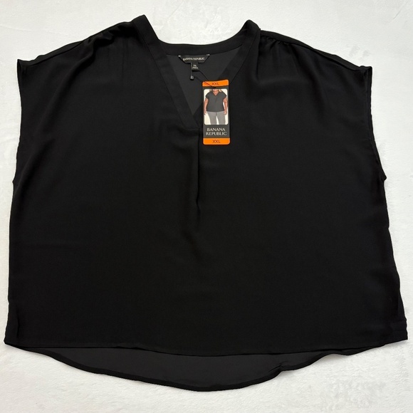 Banana Republic Ladies’ Blouse, V-Neck, Relaxed Fit, Black, XXL NWT - Picture 5 of 12